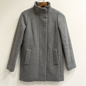 J. Crew Factory Wool-Blend City Coat in Heather Dusk Size 0